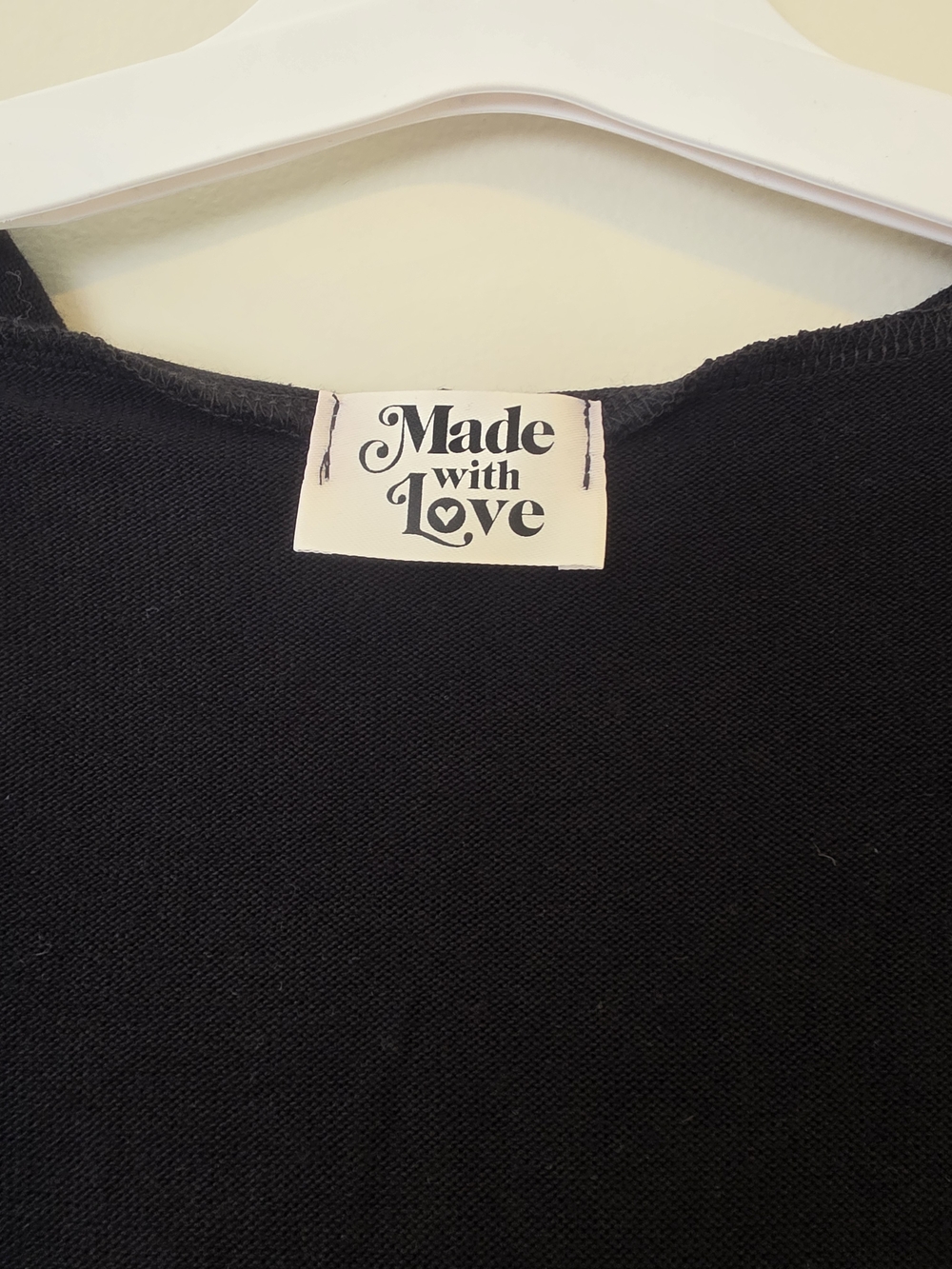 Boutique Made With Love Black Wrap-Front Hooded Crop Top - Picture 2 of 5
